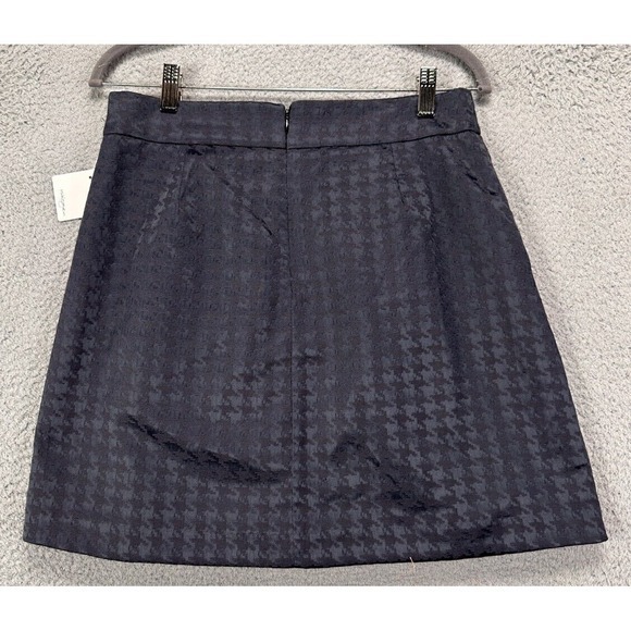 Holagen Skirt Womens 8 Petite Grey Houndstooth Pleated A-Line Ladies NEW - Picture 2 of 14